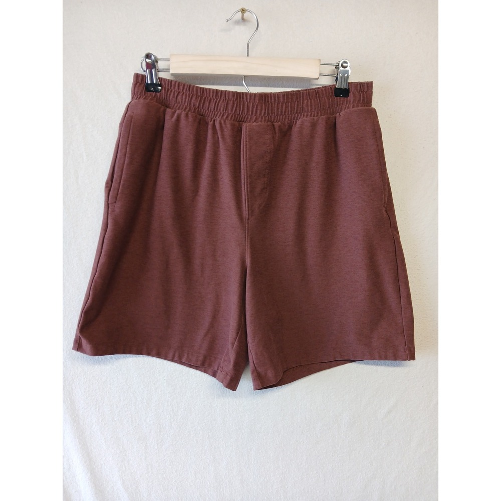 Beyond yoga take it easy mens shorts burgundy gym lounge travel casual